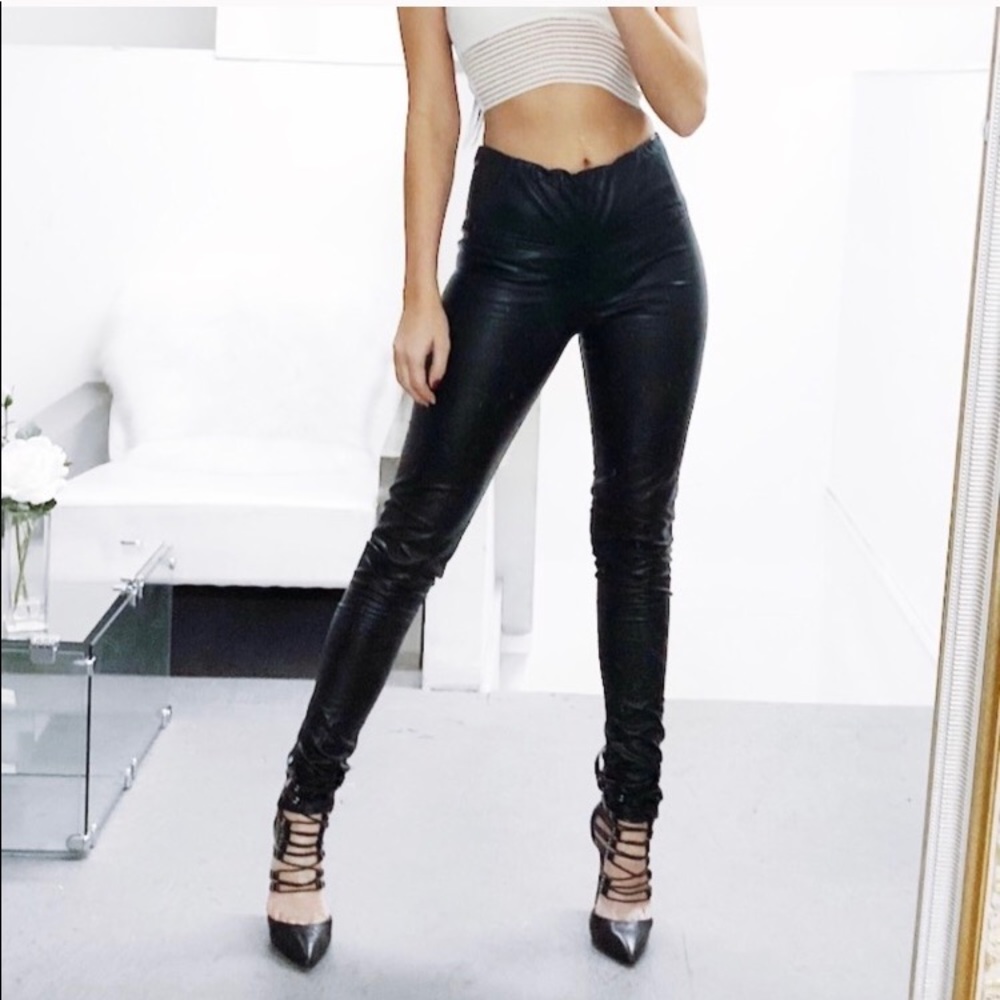 Forever 21 black faux  leather leggings